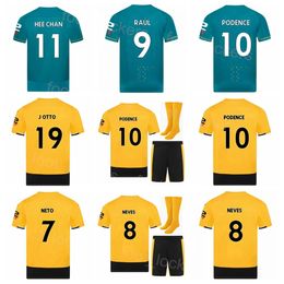 22-23 Men Youth Club 8 NEVES Soccer Jersey Set 19 JONNY 3 AIT-NOURI 7 NETO 32 DENDONCKER 11 HEE-CHAN 9 RAUL 10 PODENCE 4 COLLINS 23 KILMAN Football Shirt Kits FC LangDui