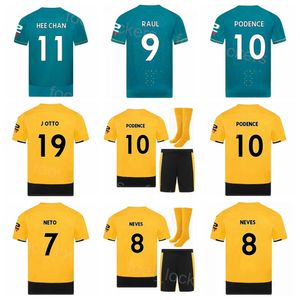 22-23 Men Youth Club 8 Neves Soccer Jersey Set 19 Jonny 3 Ait-Nouri 7 Neto 32 Dendoncker 11 Hee-Chan 9 Raul 10 Podrence 4 Collins 23 Kilman voetbalshirt Kits FC Langdui