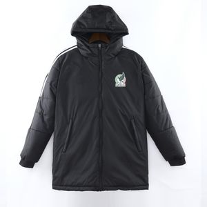 22-23 Mexico Heren Dons Winter Vrijetijdssportjas Lange mouw Kleding Mode Jas Bovenkleding Puffer Parka's Teamemblemen op maat