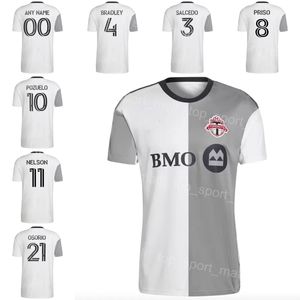 22-23 MLS Soccer Toronto FC 10 Maillots Alejandro Pozuelo 9 Jesus Jimenez 21 Jonathan Osorio 38 Luca Petrasso 4 Michael Bradley 11 NELSON Team White Football Shirt Kits