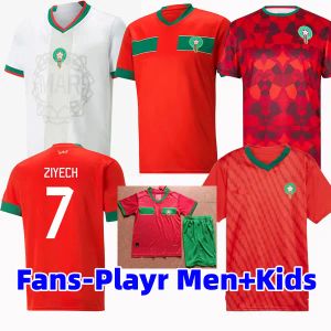22 23 Marokkaanse voetbaltruien Hakimi Maillot Marocain Ziyech En-Nesyri voetbal Shirts Mannen Kids Kit Harit Saiss Idrissi Boufal Jersey Maroc National Football Jersey