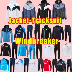 23 24 Napoli Soccer Tracksuits Zielinski Anguissa Olivera Osimhen Fabian Lozano SSC Tracksuit Hoodies Jacket Lange Mouw Pant Wind Breaker volledige set