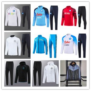 22 23 Kit de vêtements d'entraînement Napoli TrackSuit 2023 SSC Naples AE7 D10S Naples Ensemble de veste à manches longues veste costume d'entraînement uniforme HOMMES ET ENFANTS