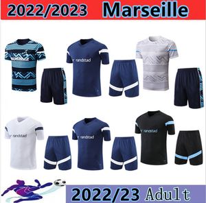 22/23 Nieuwe Olympique Marseille Trainingspakken Polo T-shirts Vest Trainingspak Joggingset Voetbal Voetbalshirts Kit Chandal Survetement Maillots De Foot DX02