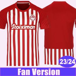 23 24 Olympiakos Fortounis Mens Soccer Jerseys El Arabi Alexandropoulos Iborra Masouras Porozo Home Red voetbal Shirts korte mouw Aldult -uniform