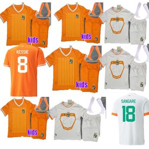 2023 Équipe nationale de football de Côte d'Ivoire KESSIE ZAHA 23 24 Maillots de football de Côte d'Ivoire CORNET DROGBA Uniformes Kits pour enfants Chaussettes Ensembles complets