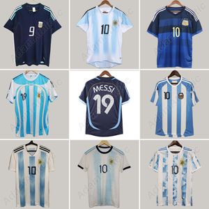 Maillot rétro argentin 2006 MARADONA BATISTUTA MESSIs Camiseta Argentino vintage RIQUELME CRESPO maillot de football KUN AGUERO DI MARIA Argentino Classic maillots