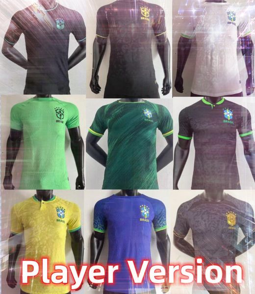 22/23 Versión del jugador Camisetas de fútbol de Brasil MARCELO PELE PAQUETA NERES COUTINHO FIRMINO JESÚS VINI JR Camiseta de fútbol de Brasil Hombres