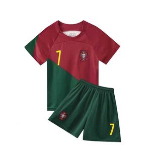 22-23 Portugal Local No. 7 Cristiano Ronaldo Equipo de fútbol nacional Camiseta para hombre Camiseta para niños 14-2XL
