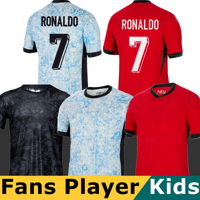 Футбольная майка Португалии 2024 JOAO FELIX PEPE BERMARDO Black Comma Football Special Edition, комплект B.FERNANDES camisa de futebol 2024 2025 Футбольная рубашка J.MOUTINHO