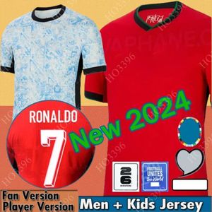 23 24 25 Maillots de football Portuguesa Portugal FERNANDES RONALDOs Cristiano Portugieser 2024 Maillot de football de la Coupe d'Europe Hommes Kit Kit Équipe B.FERNANDES JOAO FELIX