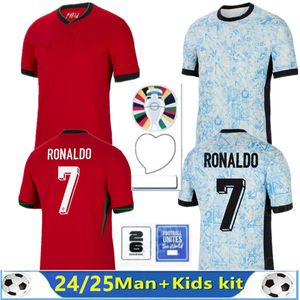 2024 Portugal voetbalshirt RUBEN NEVES JOAO FELIX BRUNO RONALDO FERNANDES Portugieser 2024 25Portugees voetbalshirt Heren kit AAA