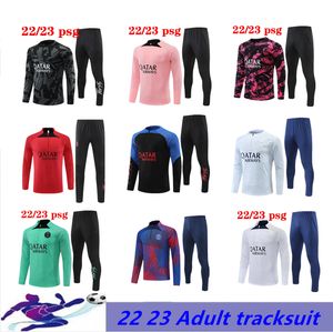 22 23 psgs trainingspak 2022 2023 MBAPPE mannen training. voetbalshirt met lange mouwen kit tenue chadal Jogging trainingspak