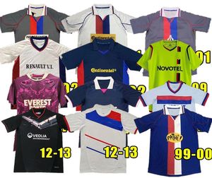 Maillots de football rétro Lyonnais Lyon Vintage Maillot de football classique 00 01 02 08 09 10 11 12 13 99 2000 2001 GOVOU MEMPHIS PJANIC BENZEMA JUNINHO TOULALAN M.BASTOS BEN ARF