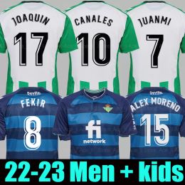 22 23 Real Betis Heimtrikots JUANMI B.IGLESIAS 2022 2023 JOAQUIN CANALES FEKIR ALEX MORENO WILLIAN J. Herren-Kinder-Kit Fußball