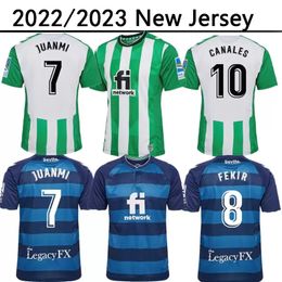 22 23 Real Betis Soccer Jerseys Top JUANMI B.IGLESIAS 2022 2023 JOAQUIN CANALES FEKIR Maillot de football ALEX MORENO WILLIAN J. Maillot pour hommes