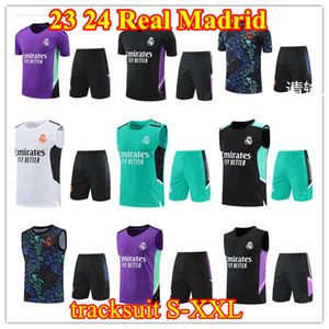 22 23 Real Madrids Men Tracksuits Mouwloos Vest Suit 23/24 Nieuwe stijl Madrids Benzema voetbaltrainingspak Chandal Futbol Sucurement Joggingt Sweatshirt