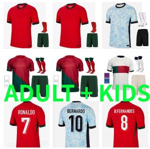 22 23 24 25 Portugal RONALDO camisetas de fútbol FERNANDES DIOGO J. DANILO Portuguesa 2024 2025 Joao Felix Camiseta de fútbol BERNARDO Portugieser adultos Hombres Niños kit uniformes