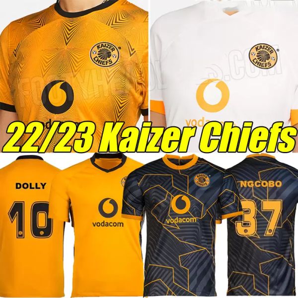 22/23 RSC Kaizer Soccer Jerseys Home Away Yellow White 2022 2023 Billiat Dolly Nurkovic Kambole Hlanti Baccus Blom Africamen Maillot de Footbal Football Uniformes