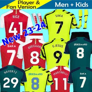 23 24 SMITH ROWE SAKA Voetbalshirts Fans Speler MARTINELLI 2023 2024 Heren Voetbalshirts Kindertenues ODEGAARD Nketiah G.JESUS ZINCHENKO SALIBA RICE HAVERTZ J.TIMBER