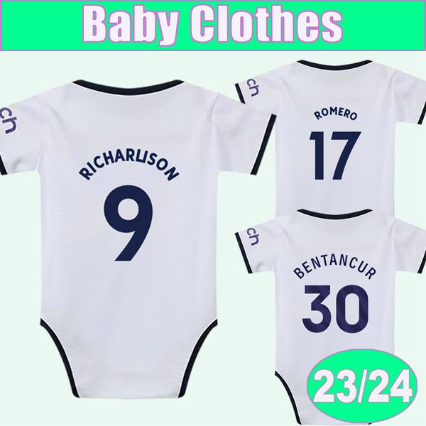23 24 SANCHEZ SON Ropa de bebé Camisetas de fútbol KANE HOJBJERG ROMERO BENTANCUR Camiseta de fútbol local Uniformes cortos