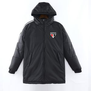 22-23 Sao Paulo FC Men's Down Winter Loisure Sport Veste de sport à manches longues Mode de mode Outwear Puffer Parkas Team Emblems Personnalisé