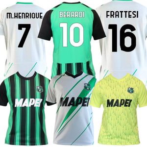 2023 24 Sassuolo Calcio TRAORE T-shirts voor heren 23 24 BERARDI BOGA CAPUTO OBIANG DEFREL KYRIAKOPOULOS Thuisshirt met korte mouwen