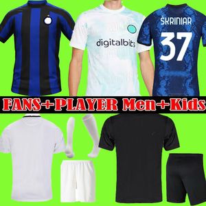 22 23 Soccer Jerseys Cup Fans Player Version Lukaku Lautaro Eriksen Alexis Campioni Jersey 2022 2023 Vidal Men Kids Kits Socks Full Set Foo