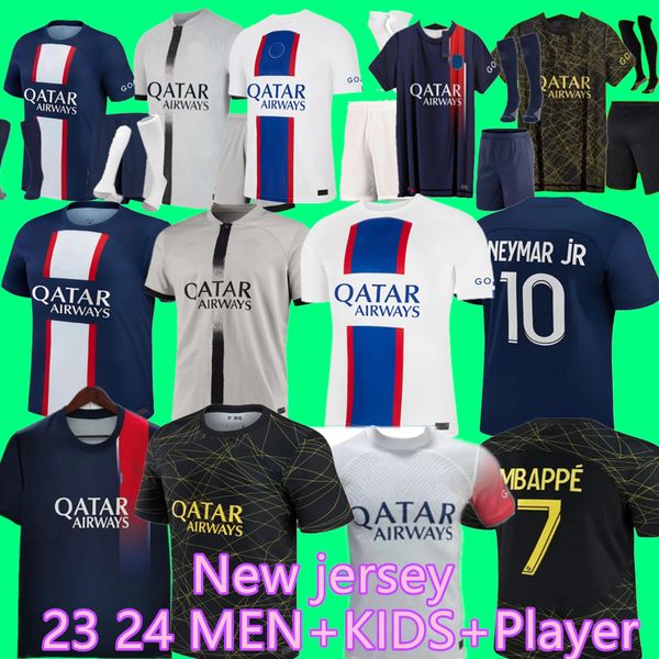 23/24 maillots de foot maillot de foot Paris 2023 2024 maillot MBAPPE men kids hommes enfants VERRATTI MARQUINHOS KIMPEMBE quatrième STAR SPECIAL di Maria pSGS HAKIMI