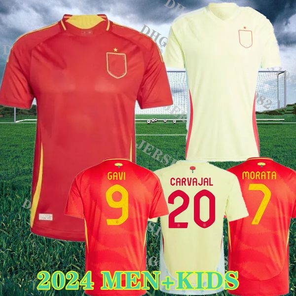 2024 España camisetas de fútbol 24/25 PEDRI España MORATA FERRAN KOKE GAVI AZPILICUETA RAMOS camisetas de fútbol hombres Fans Player Versión LLORENTE ANSU FATI S-4XL