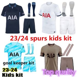 23 24 SPURS KIDS kit SON BERGWIJN camisetas de fútbol 2023 2024 hogar lejos portero camiseta de fútbol camiseta infantil LUCAS HOjbjerg ROMERO REGUILON BRYAN KULUSEVSKI KANE