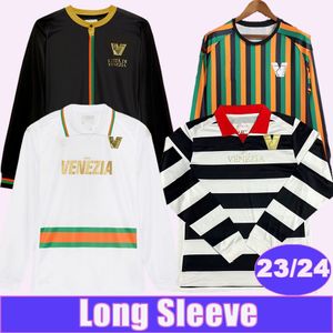 2023 24 Venezia Mangas largas Camisetas de fútbol para hombre Traje previo al partido TESSMANN JOHNSEN POHJANPALO ZAMPANO REDAN MODOLO Camisetas de fútbol local