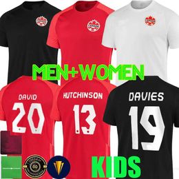 22 23 Maillots de soccer de la Coupe du monde du Canada DAVIES DAVID Osorio HOMME FEMME 2021 domicile hommes enfants EUSTAQUIO HUTCHINSON CAVALLINI LARIN HOILETT Équipe nationale