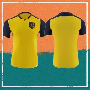 22 23 Coupe du Monde Equateur Maillot de Football Accueil Jaune IBARRA MENA PRECIADO Chemise Extérieur Bleu Football uniforme Équipe Nationale