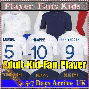 2022 2023 BENZEMA MBAPPE Camiseta de fútbol 22 23 GRIEZMANN POGBA kante maillot foot kit top shirt hommes enfants HOMBRES niños set Maillots de camisetas de fútbol francés