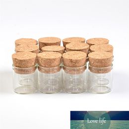 22 * 25mm 4 ml kleine glazen injectieflacons pottent reageerbuis met Cork Stopper Leeg glas Transparante heldere flessen 100pcs / lot