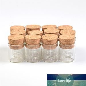 22 * 25mm 4 ml kleine glazen injectieflacons pottent reageerbuis met Cork Stopper Leeg glas Transparante heldere flessen 100pcs / lot