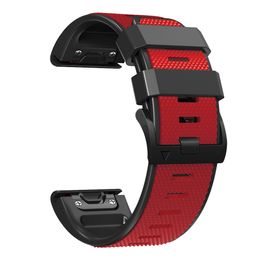 22 26 mm Watch -band voor Garmin Marq Atleet Golfer Captain Aviator Epix Gen 2 Quickfit Fenix 7 7x 5x Silicone Watchband Bracelet