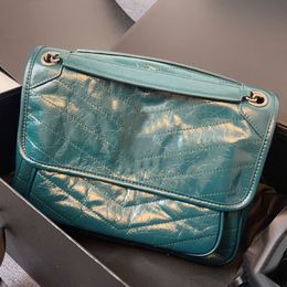 22/28 cm Niki -kettingzak Super kwaliteit dames klep Crossbody schouder messenger bag luxurys ontwerpers tassen handtassen portemonnee portemonnee echt lederen lederen kruispunt portefeuilles