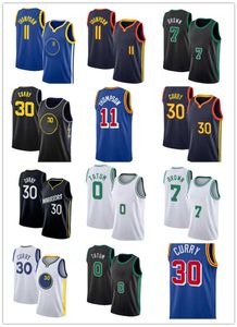 22 30 Stephen 0 Jayson Curry Tatum Maillots de basket-ball 7 Jaylen 11 Klay Brown Thompson 75e maillot