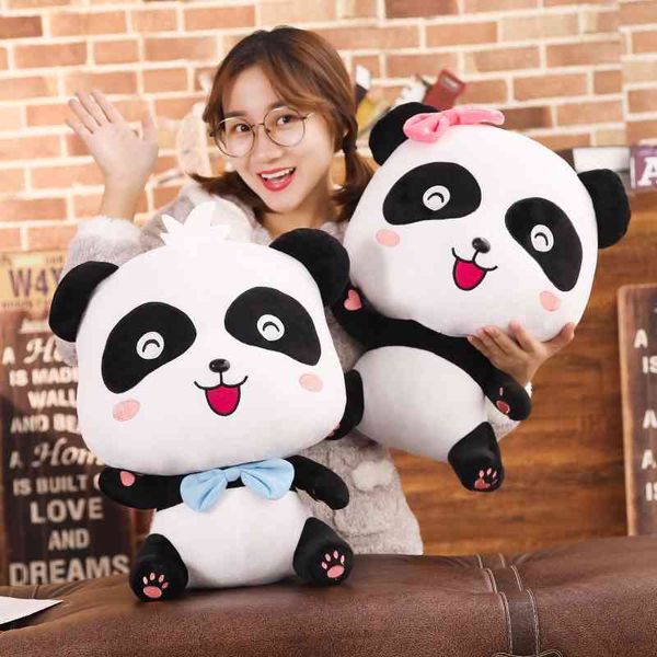 22/32/45 cm Kawaii Baby Bus Panda Kawaii peluche animales de peluche muñeca suave lindo cojín de dibujos animados almohada regalo para niños 210724