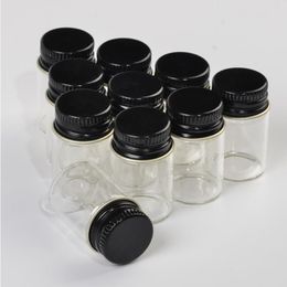 22 * 35 * 14mm 6ml Petites Bouteilles En Verre Bouchon À Vis En Aluminium Mini Bocaux En Verre Vide Transparent Transparent Couvercle En Métal Bouteilles Botellas 100pcs Mxqtc