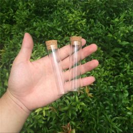 22 * 90 mm 22ml lege glazen transparante duidelijke flessen met kurk stopper glas flesjes potten flessen reageerbuis 100pcs / lot