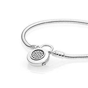 Pulsera de cadena de 22 cuentas, pulsera de plata de ley 925 compatible con pulsera Original, pulsera elegante de plata de oro rosa, joyería de la suerte para chica