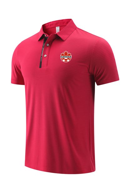 22 Camisas de ocio POLO de Canadá para hombres y mujeres en verano, camiseta deportiva de tela de malla de hielo seco transpirable, el logotipo se puede personalizar