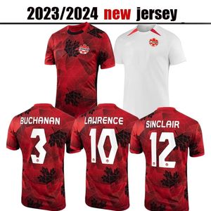 23 24 Canada Soccer Jerseys Davies David Osorio Hommes Femme Accueil Équipe nationale EUSTAQUIO HUTCHINSON CAVALLINI LARIN HOILETT Chemises de football BUCHANAN Custom