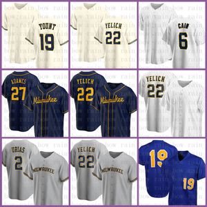 Brasseurs Christian Yelich Maillot de baseball Willy Adames Robin Yount Lorenzo Cain JC Mejia Hunter Renfroe Corey Ray Luis Urias Ryan Braun Kolten Wong Tyrone Taylor