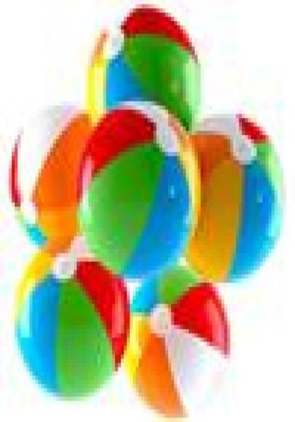 22 cm Ball plage gonflable Classic Rainbow Color Balloon Birthday Pool Favors Summer Water Toy Fun Play Beachball Game pour 3720759