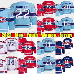 #22 Cole Caufield Reverse Retro Hockey Jersey #20 Jur Slafkovsky #14 Nick Suzuki Kirby Dach Brendan Gallagher Sean Monahan Carey Price Arb