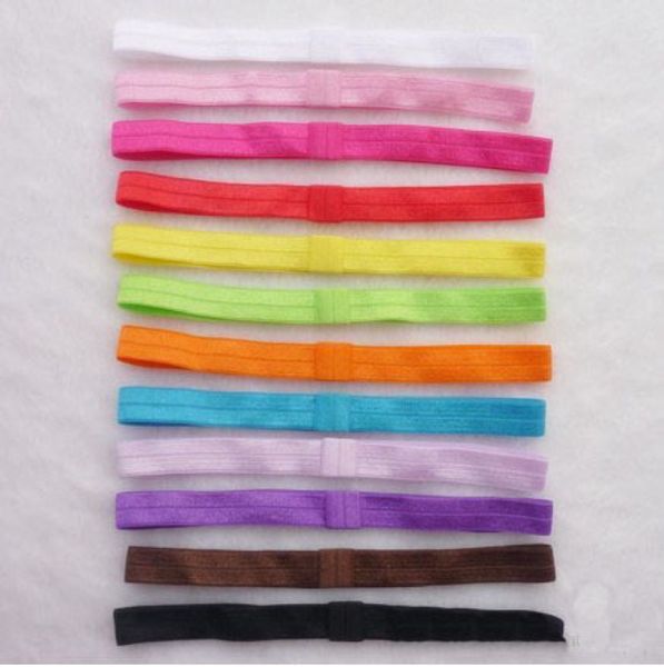 22 couleurs bébé bandeaux élastiques bandeau cheveux ruban doux extensible bandeau chatoyant extensible infantile bâtons de cheveux bandeaux